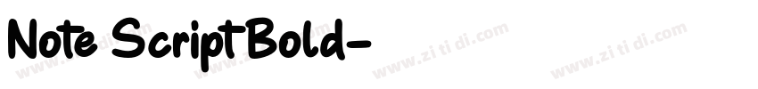 Note Script Bold字体转换